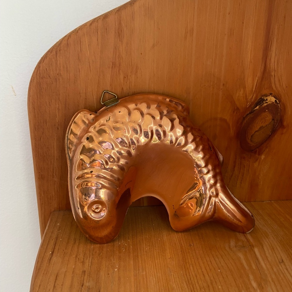 Vintage copper fish mold ￼